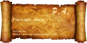 Parragh Anna névjegykártya