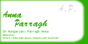 anna parragh business card